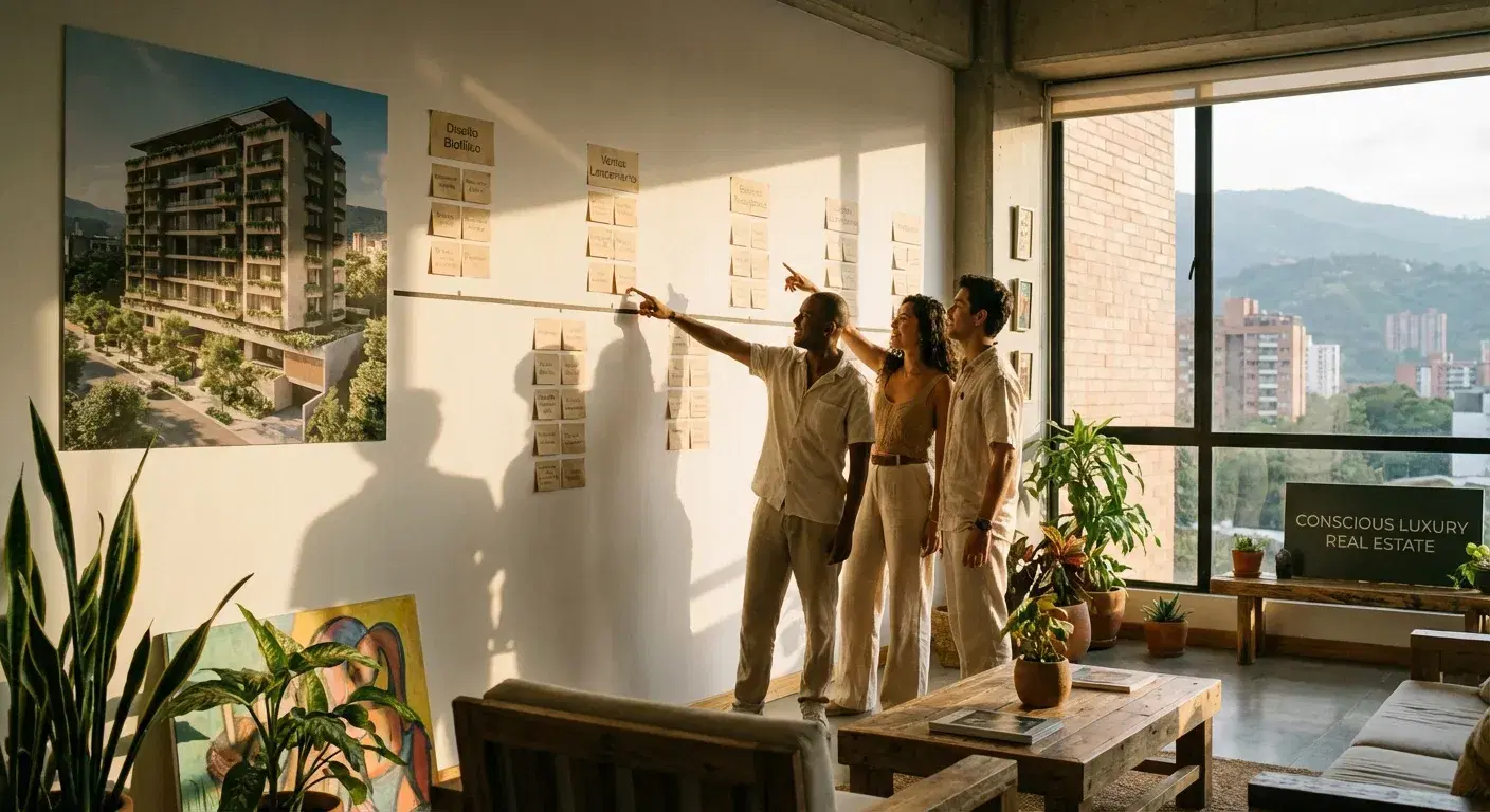 Cronograma y equipo revisando hitos