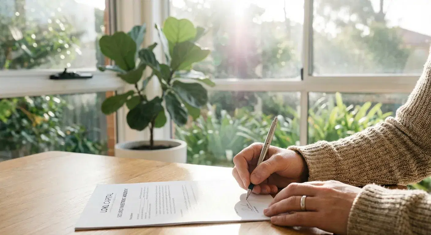 Firma de contrato claro y seguro