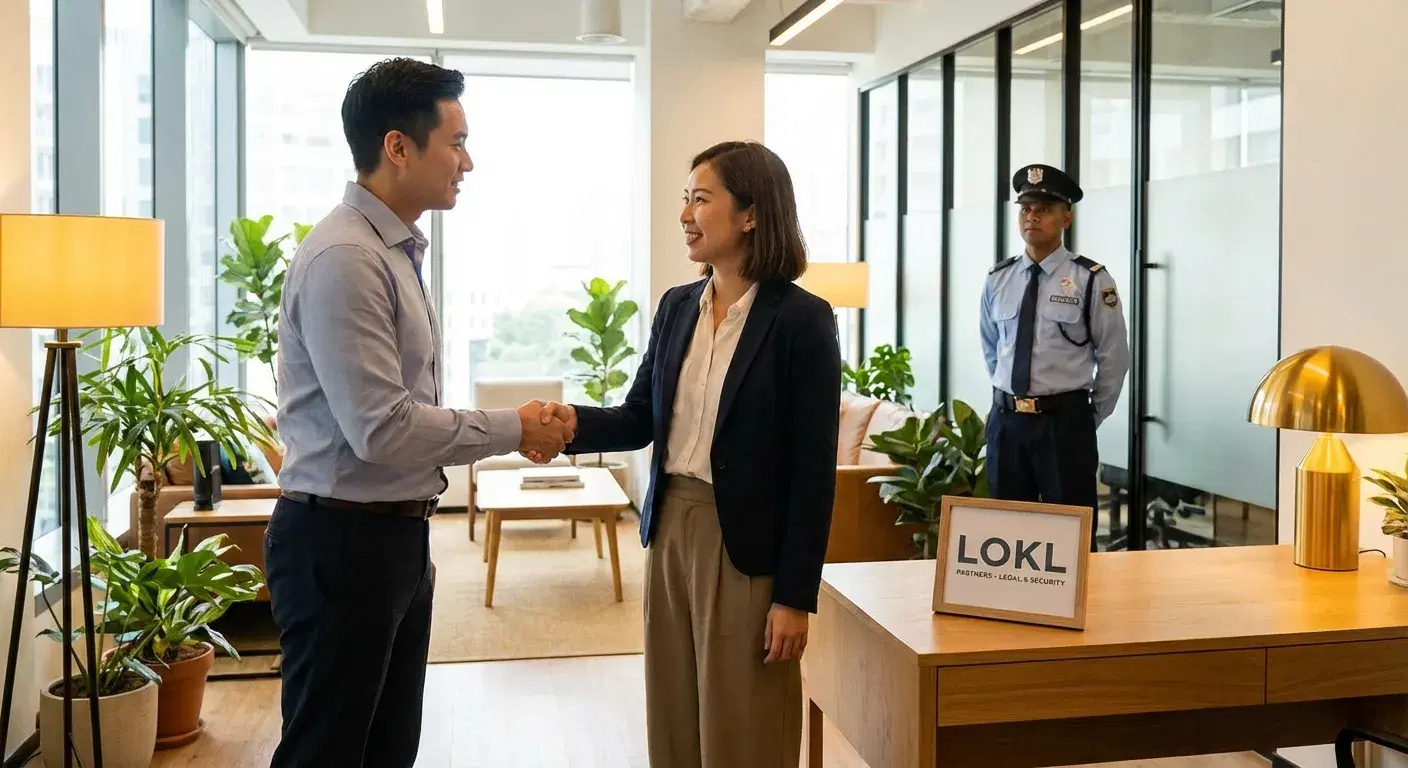 Socios cerrando acuerdo legal