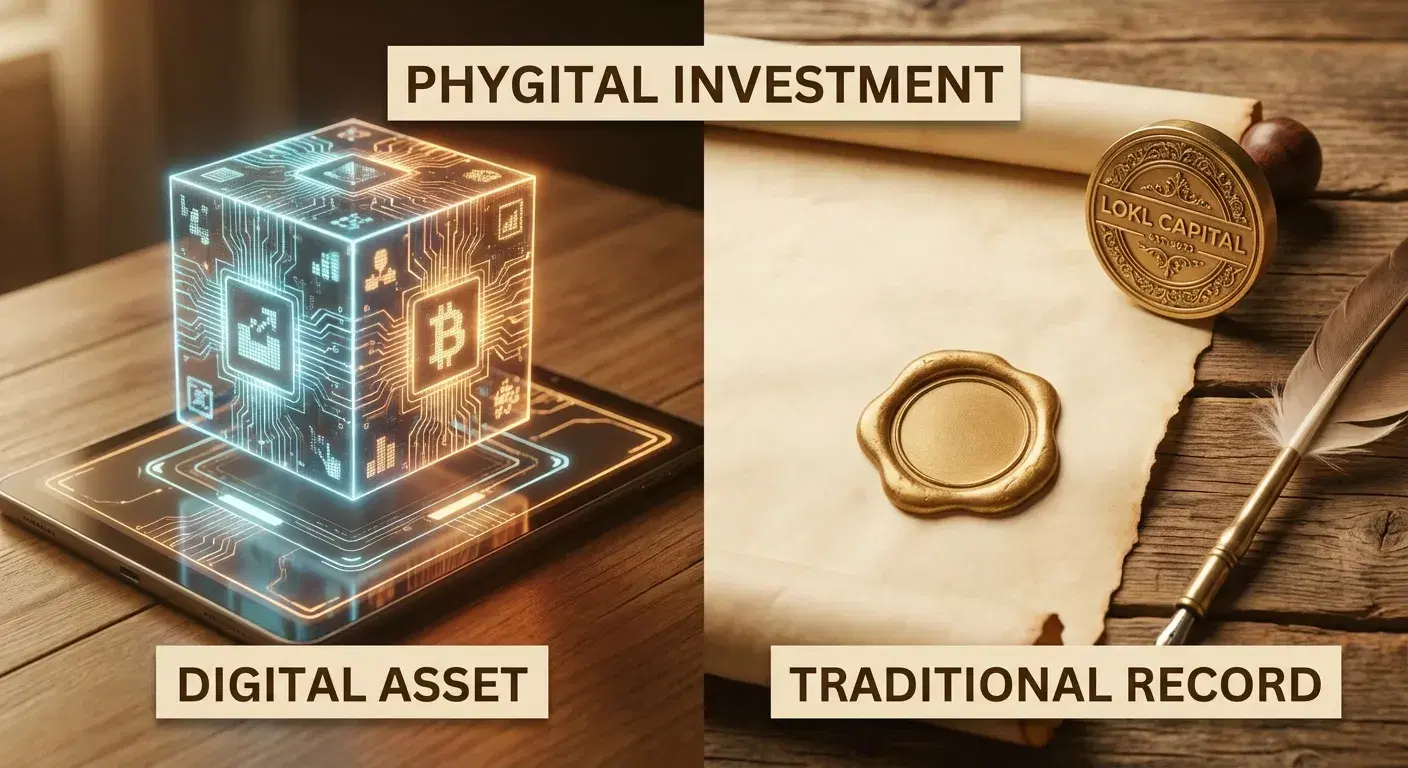 Concepto de tokenización y documentos legales en luz cálida